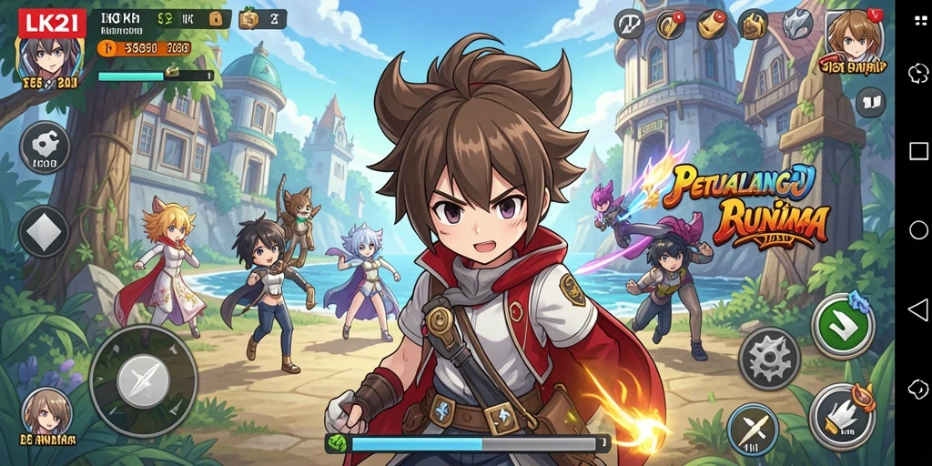 Antarmuka LK21 menampilkan daftar anime yang menarik.