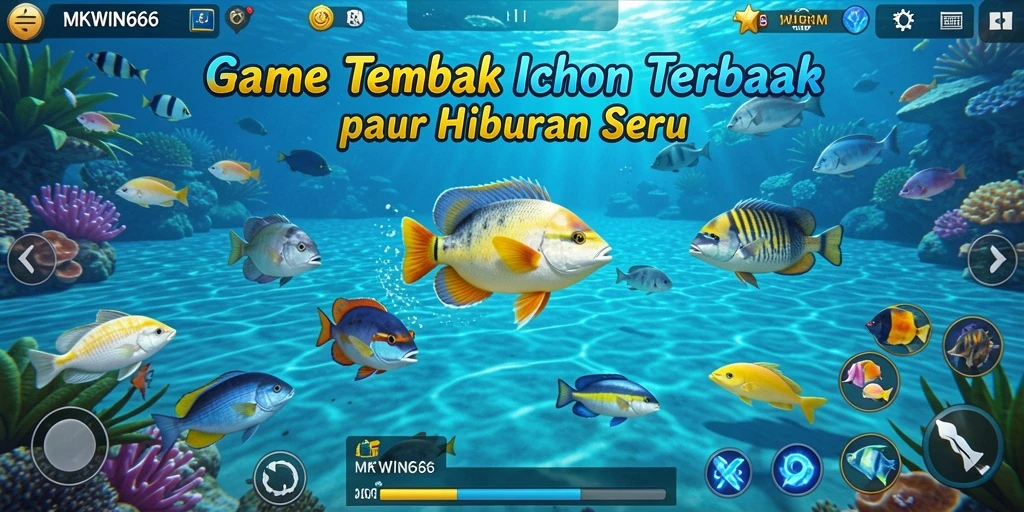 Screenshot MKWIN666 menampilkan aksi seru menembak ikan.