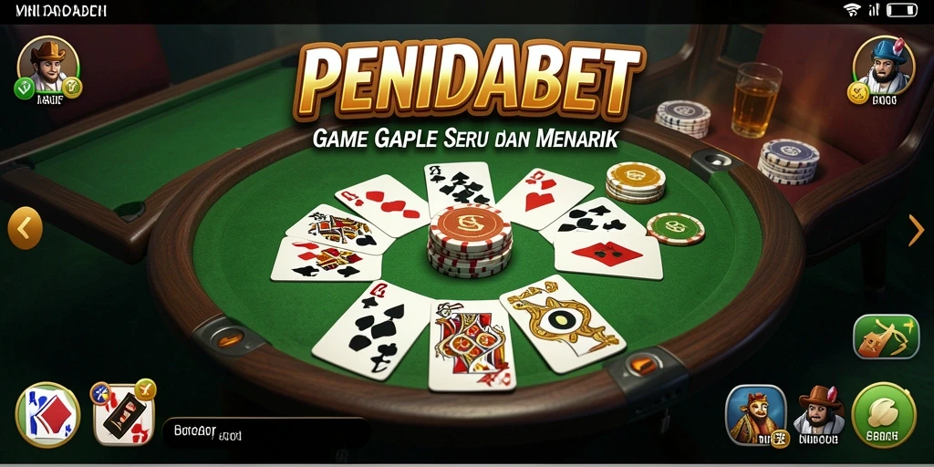 Tampilan menarik dari gameplay Gaple di PENIDABET.