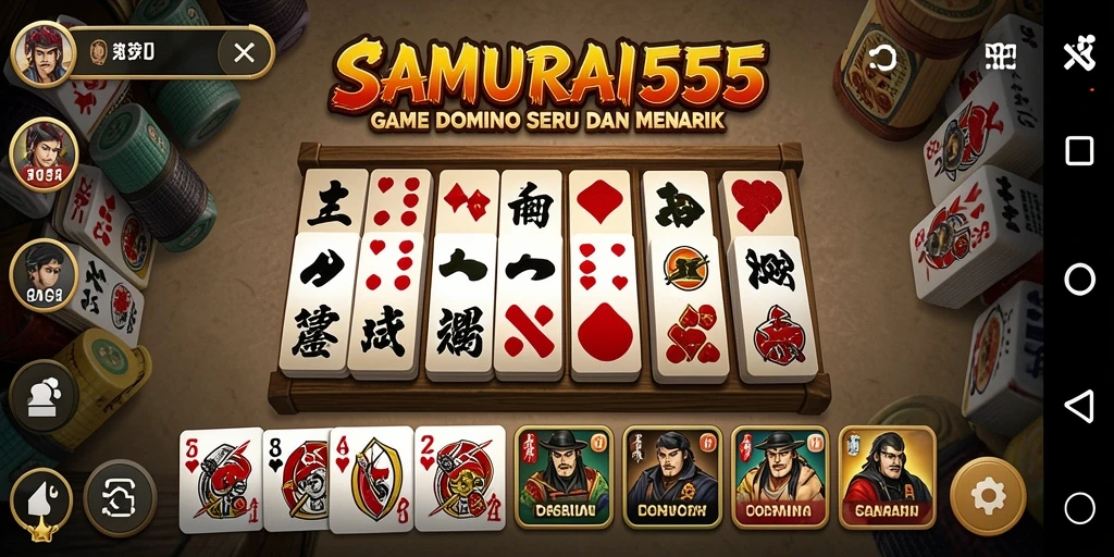 Tampilan gameplay menarik dari SAMURAI555 dengan pemain yang bersaing.