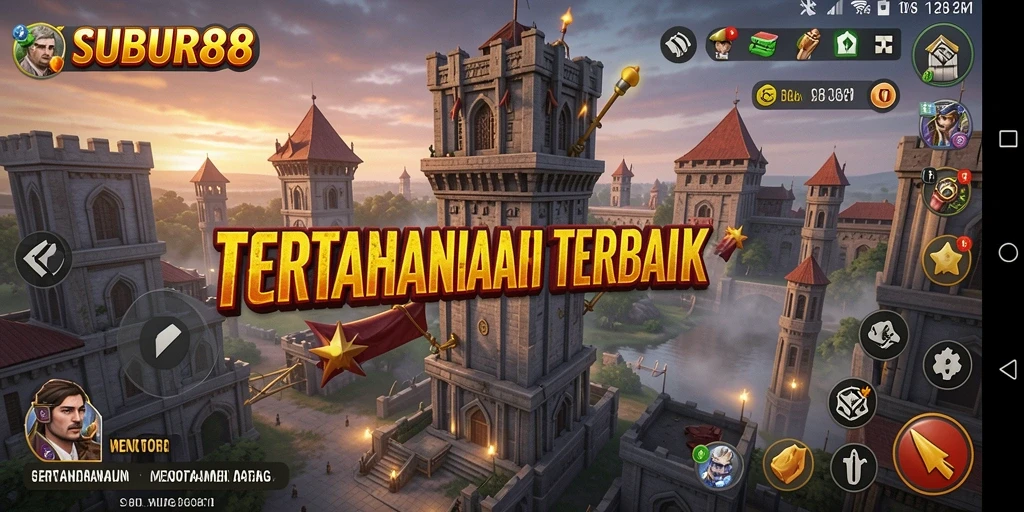 Screenshot SUBUR88 menampilkan aksi gameplay Tower Defense yang mendebarkan.