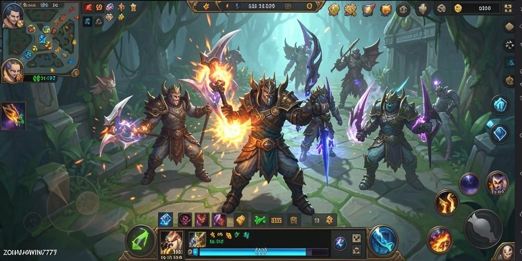 Tampilan gameplay menarik ZONAWIN777 dalam aksi petualangan MMORPG.